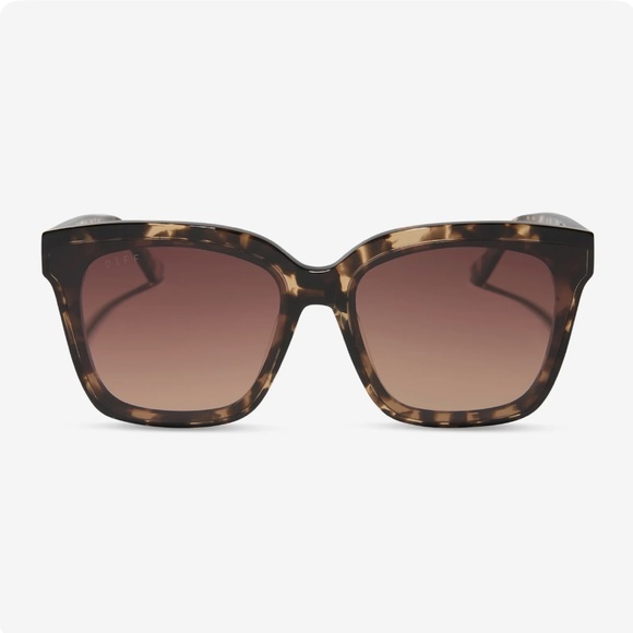DIFF Meredith II Espresso Tortoise + Brown Gradient Sunglasses